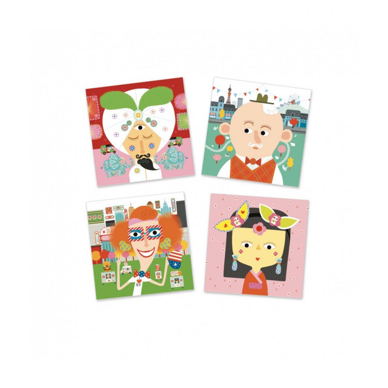 Djeco -Creëren met stickers, Allemaal anders