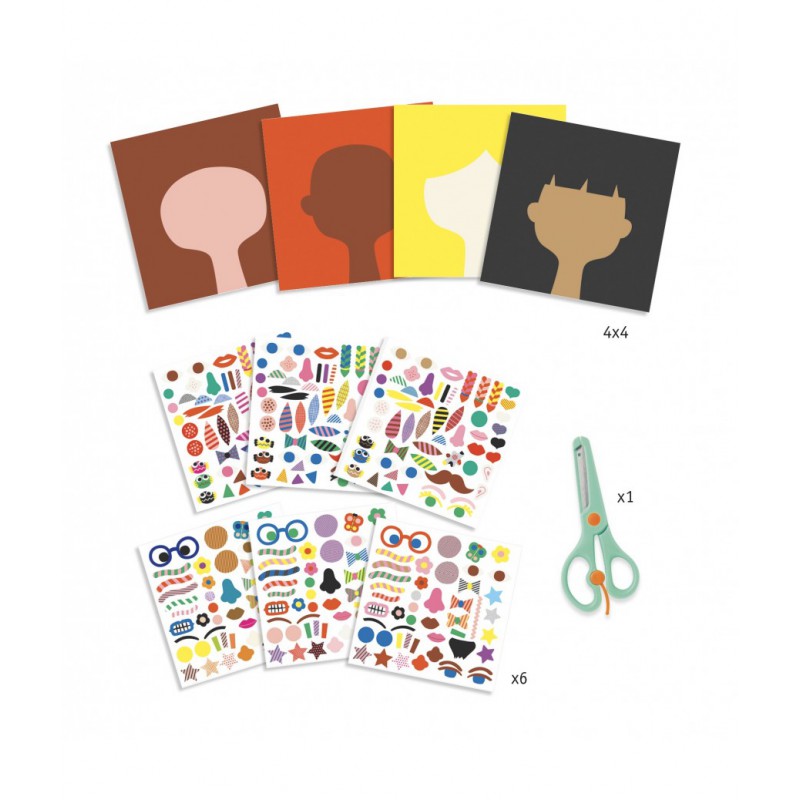 Djeco -Creëren met stickers, Kapper