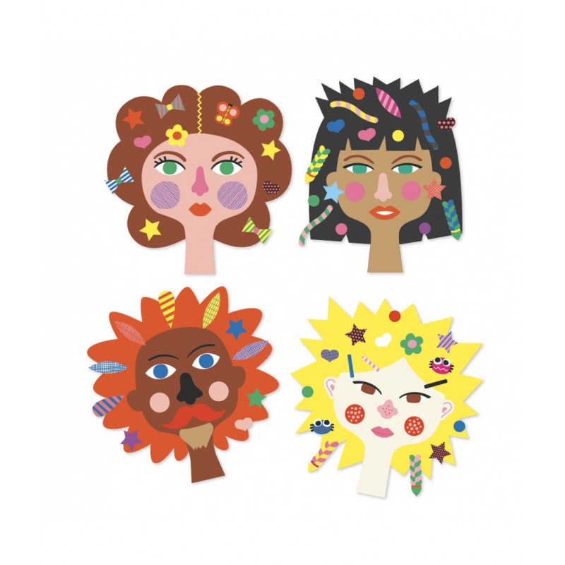Djeco -Creëren met stickers, Kapper