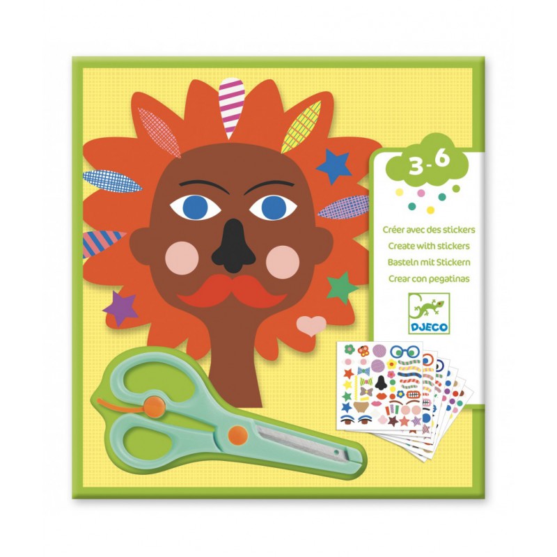 Djeco -Creëren met stickers, Kapper