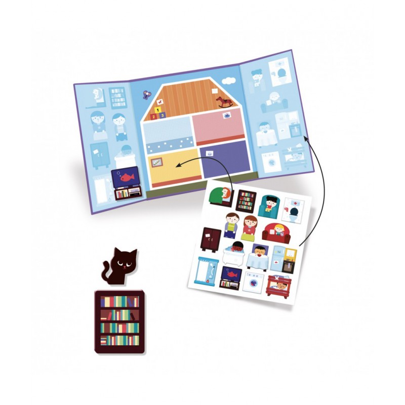 Djeco -Creëren met stickers, Huis