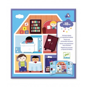 Djeco -Creëren met stickers, Huis