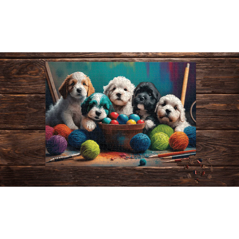 Artistieke Puppies 1000 stukjes, Piece of Mind  puzzel