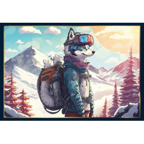 Husky Snowboarder 1000 stukjes, Piece of Mind  puzzel