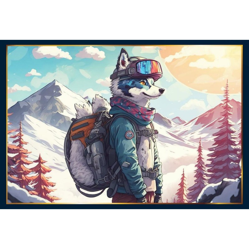 Husky Snowboarder 1000 stukjes, Piece of Mind  puzzel