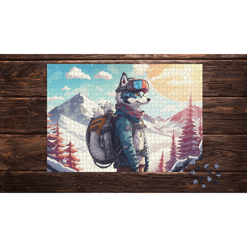Husky Snowboarder 1000 stukjes, Piece of Mind  puzzel