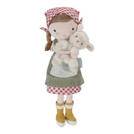 Knuffelpop boerin Rosa met schaap 35cm - Little Dutch