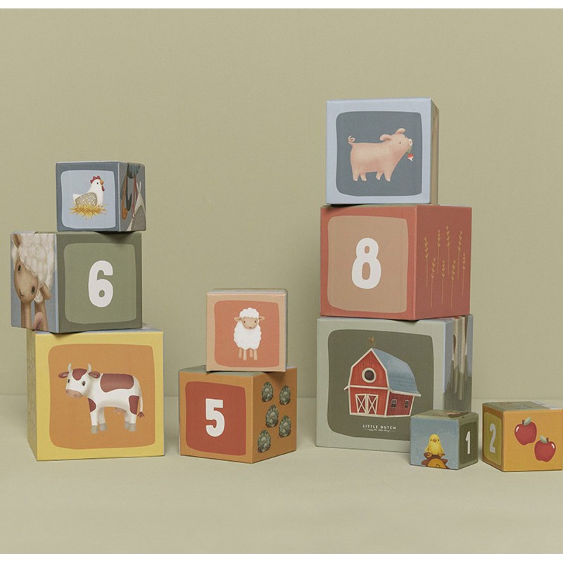 Kartonnen stapeltoren  little farm - Little Dutch
