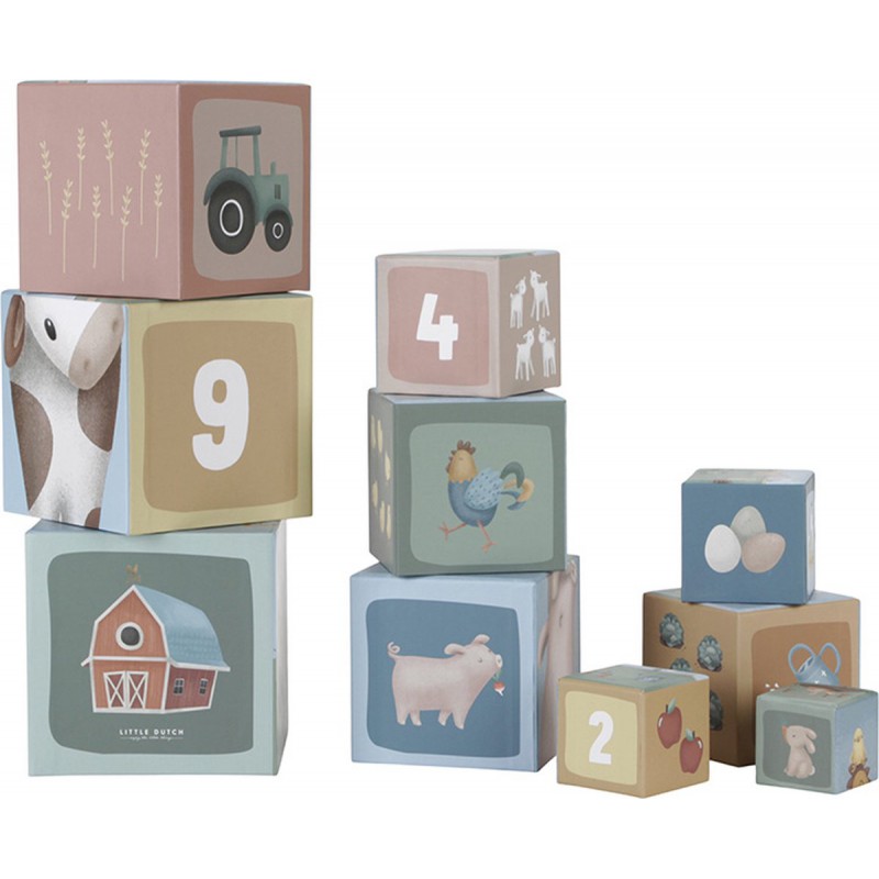 Kartonnen stapeltoren  little farm - Little Dutch
