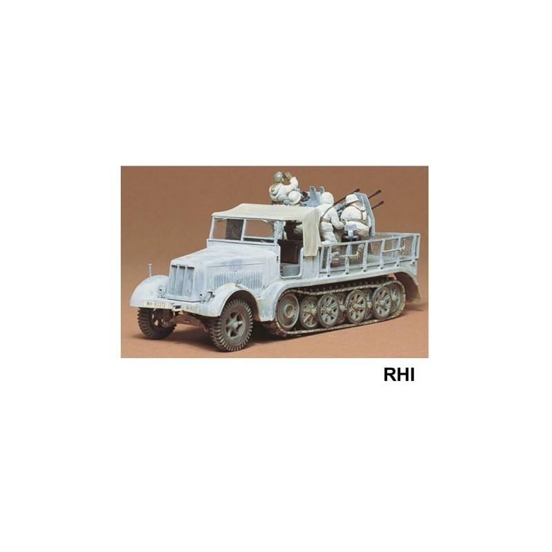 German 8ton Semi Track 20mm Flakvierling SD.KFZ7/1 1:35, Tamiya