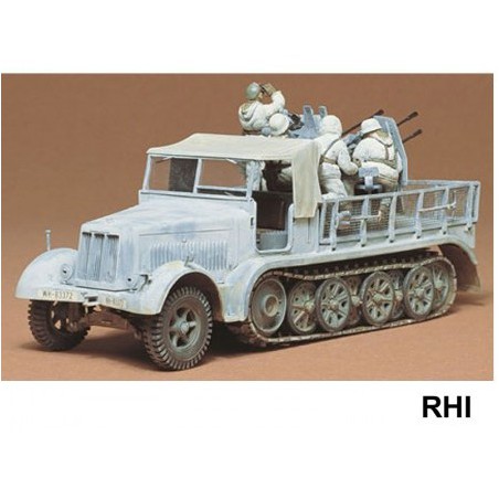 German 8ton Semi Track 20mm Flakvierling SD.KFZ7/1 1:35, Tamiya