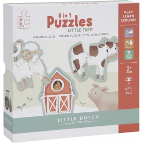 6 in 1 puzzel  little farm - Little Dutch
