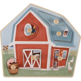 Houten puzzel  little farm - Little Dutch