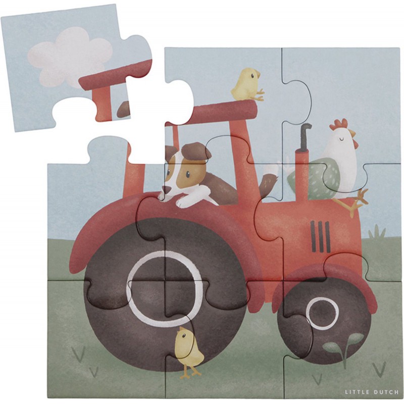 4 in 1 puzzel  little farm - Little Dutch