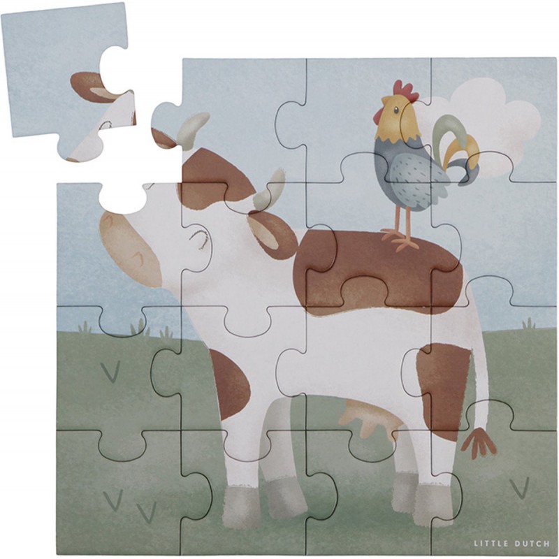 4 in 1 puzzel  little farm - Little Dutch