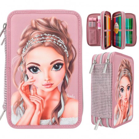 TOPModel 3-vaks etui GLITTER QUEEN 12522