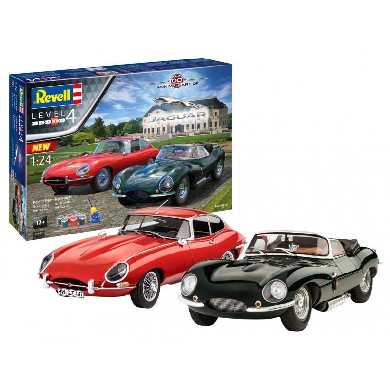 Jaguar E-Type Jaguar XK-SS Cadeau Set 1:24, Revell