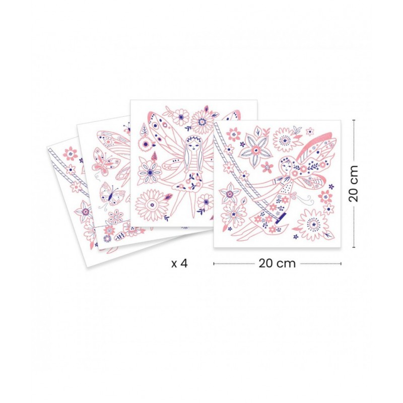 Djeco -glinsterende kleurplaten, kleine vleugels