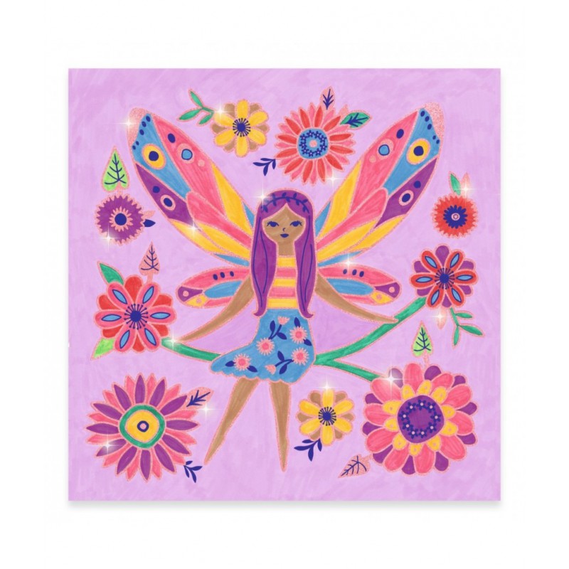 Djeco -glinsterende kleurplaten, kleine vleugels