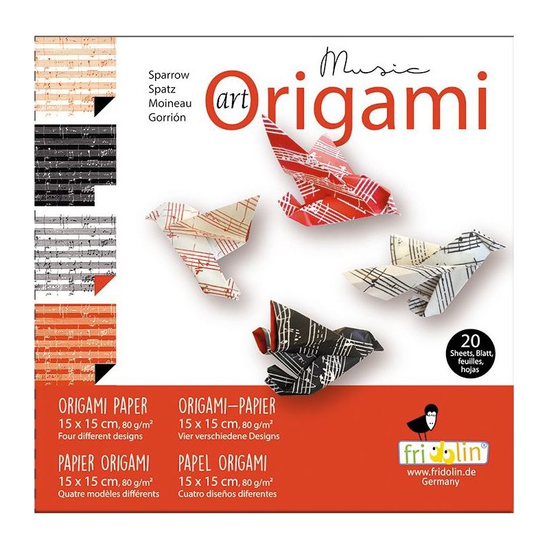 Fridolin Art Origami Sheet of music
