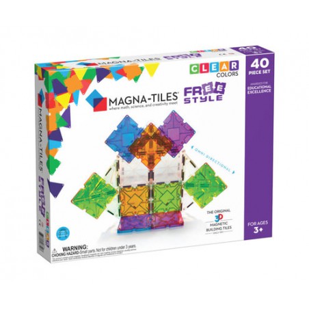 Magna-Tiles: Clear Colors Freestyle 40 stuks