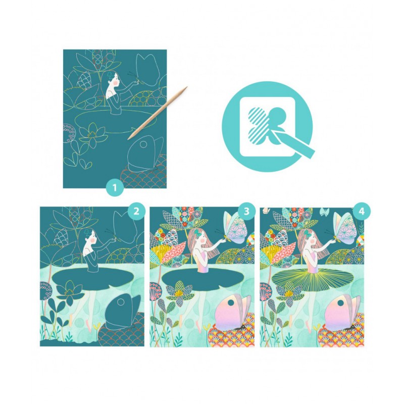 Djeco - Krasfolie, De vijver