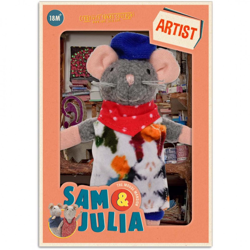 Het Muizenhuis Kunstenaar Knuffel (13CM)