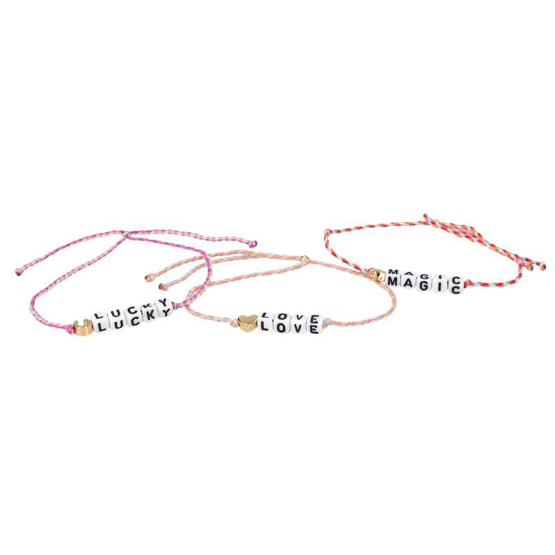 Miss Melody Armband textiel met statement 12668