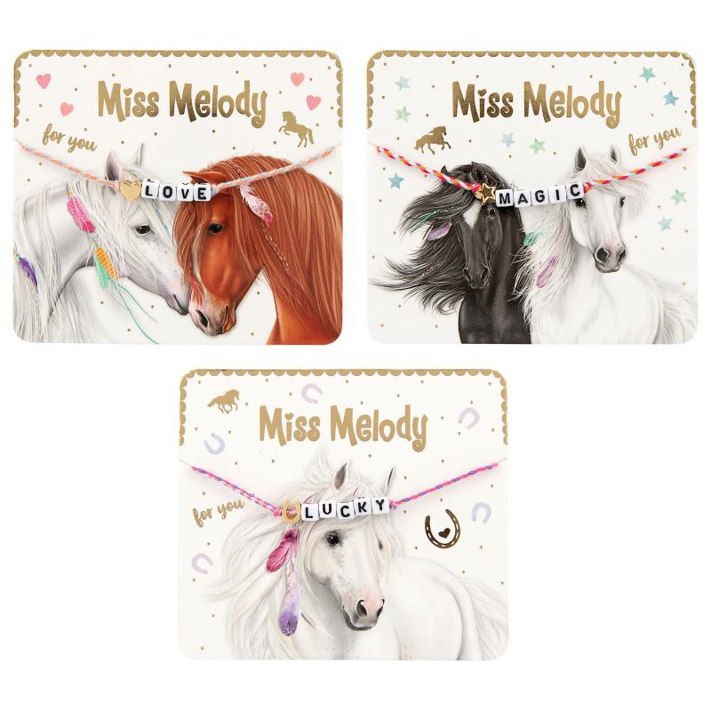 Miss Melody Armband textiel met statement 12668