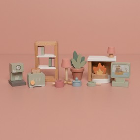 Houten Poppenhuis uitbreiding - meubels - Little Dutch