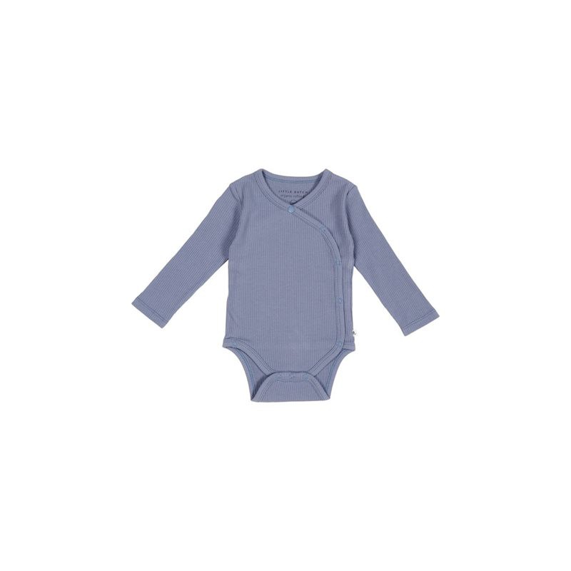 Romper overslag lange mouw rib - Little Dutch