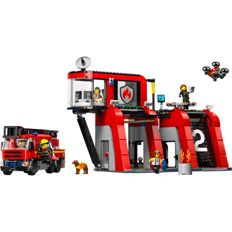 LEGO - City Brandweerkazerne en brandweerauto 60414