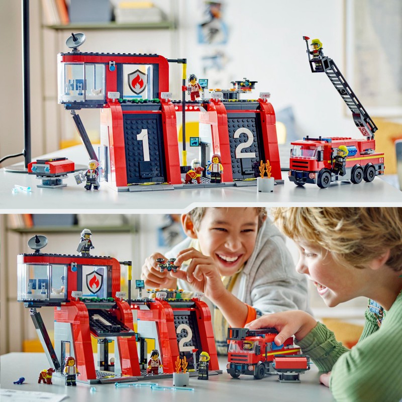 LEGO - City Brandweerkazerne en brandweerauto 60414
