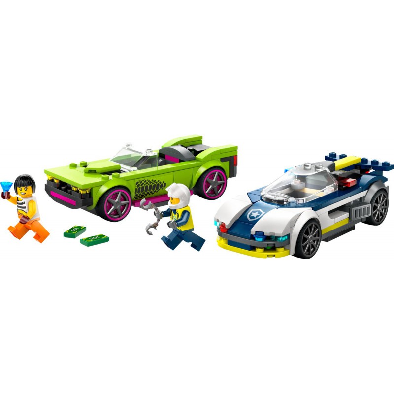 LEGO City 60415 Politiewagen en snelle autoachtervolging