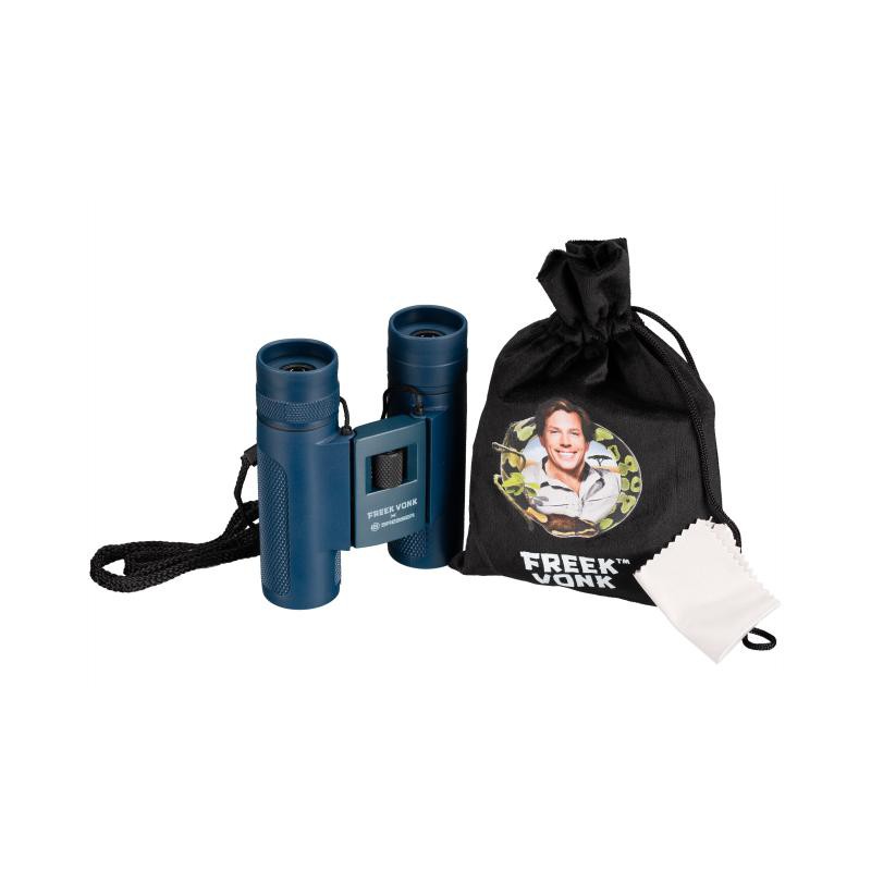 De licht en compacte Freek Vonk x BRESSER Kinderverrekijker 10x25 ligt perfect in de hand en laat onze kleurrijke wereld 10 keer