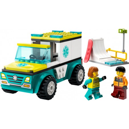 LEGO City 60403 Ambulance en snowboarder