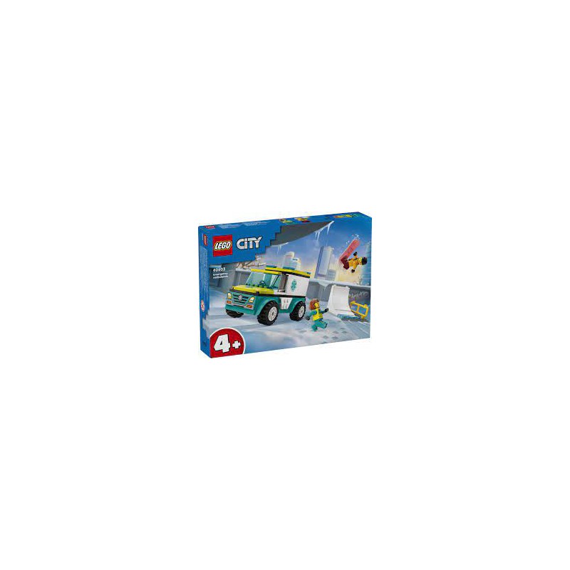 LEGO City 60403 Ambulance en snowboarder