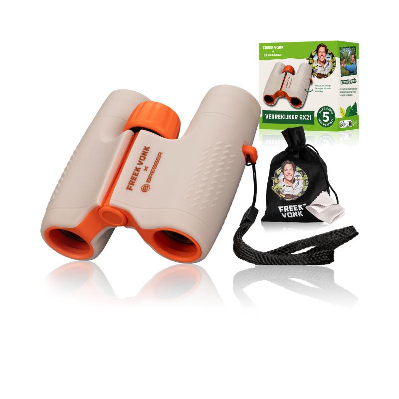 Freek Vonk x BRESSER Kinderverrekijker 6x21  Met deze Freek Vonk x BRESSER Kinderverrekijker 6x21 zie je alles wat je tijdens je