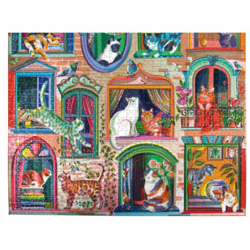 Cats in Window Eeboo 1000 stukjes  puzzel