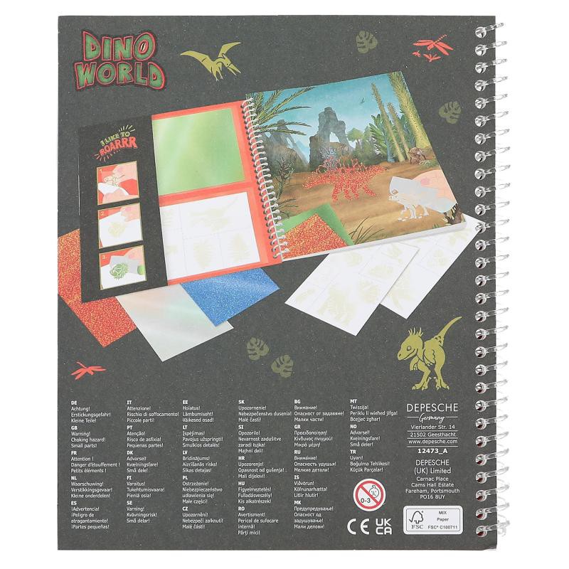 Dino World Kleurboek stick&shine 12473