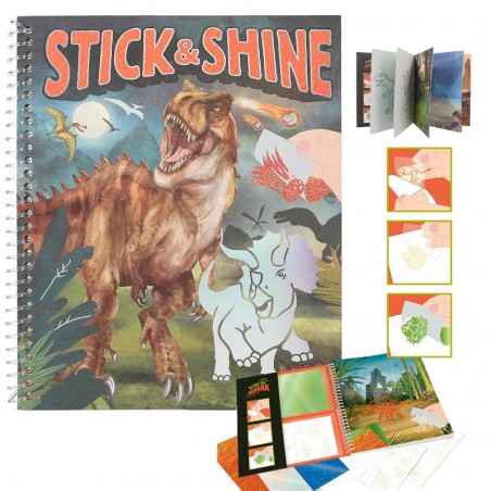 Dino World Kleurboek stick&shine 12473