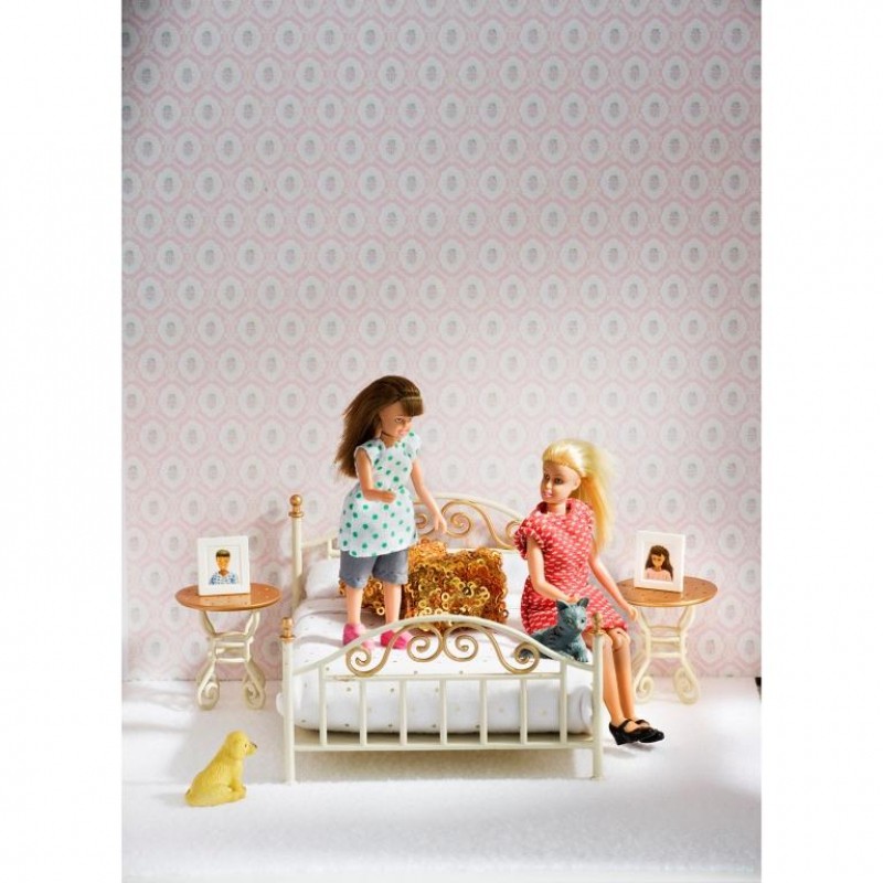 Lundby Smaland bed (wit/goud)