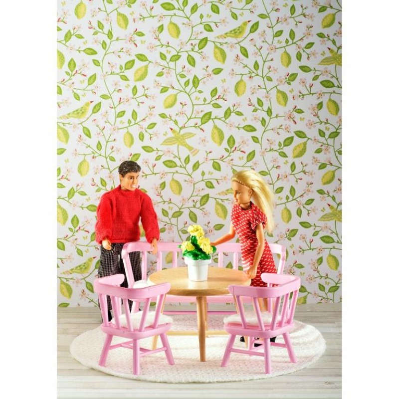 Lundby Smaland eettafelset (roze)