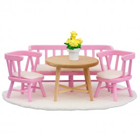 Lundby Smaland eettafelset (roze)