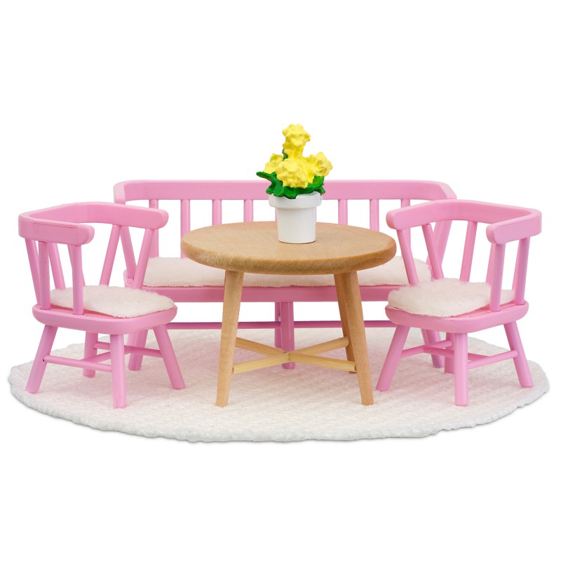 Lundby Smaland eettafelset (roze)