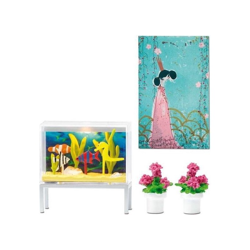 Lundby Smaland aquarium en bloempotten