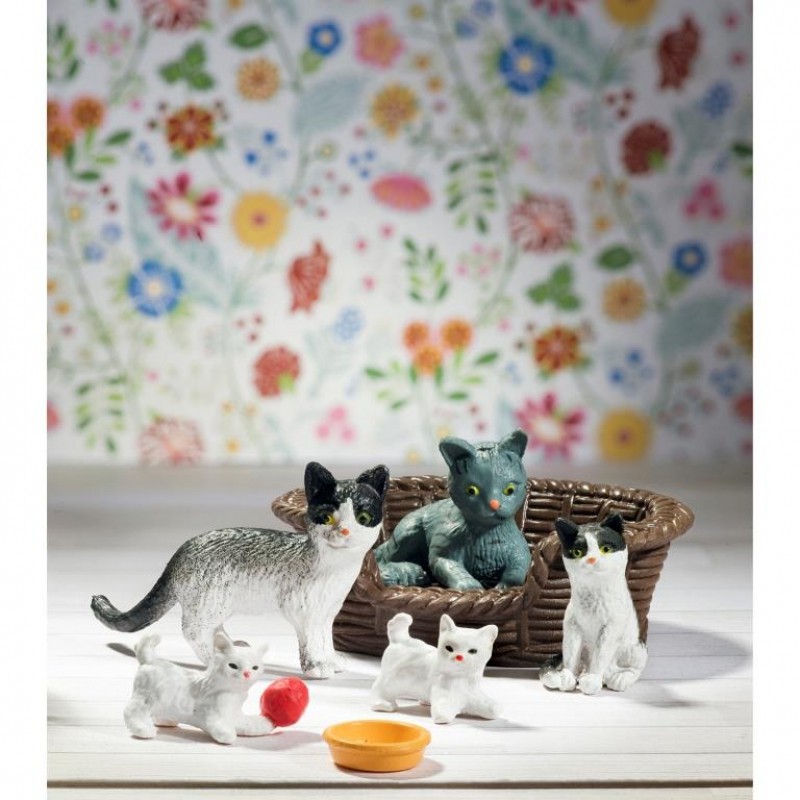 Lundby Set katjes met mand