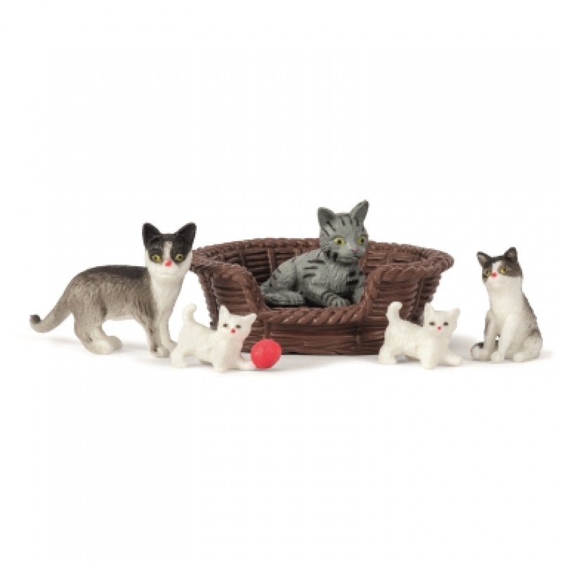 Lundby Set katjes met mand