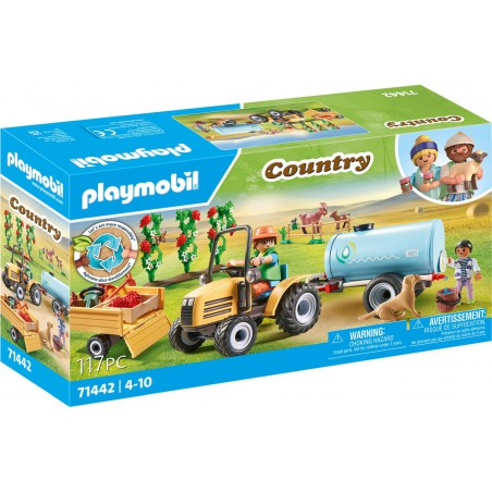 Playmobil Country - Tractor met aanhanger en watertank 71442