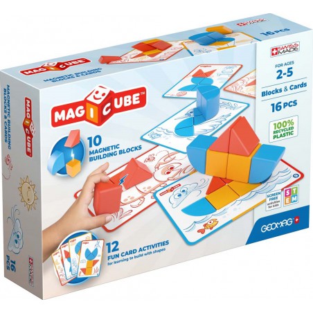 Geomag, Magicube Blocks&Cards 16pcs